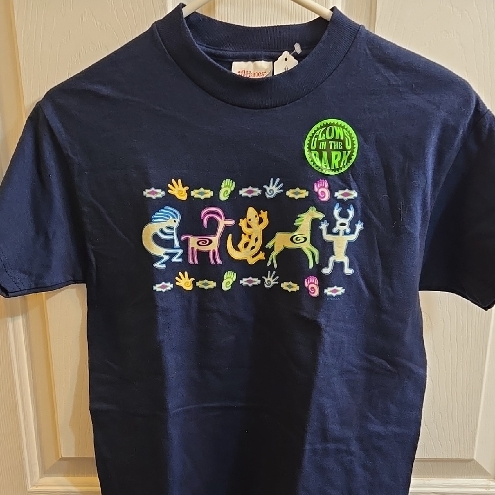 Glow-in-the-Dark Kids Navy Blue T-Shirt
